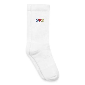 Peace Herz Frieden - Kinder Tennissocken - Weiß - Rechts