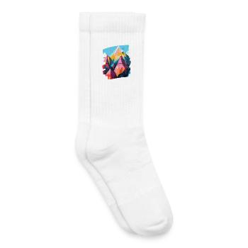 Berge - Kinder Tennissocken - Weiß - Rechts