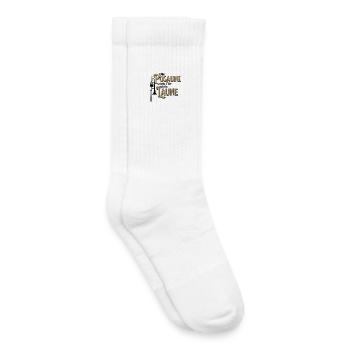 Die Posaune sorgt für gute Laune - Posaunist - Kinder Tennissocken - Weiß - Rechts
