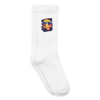 Lunettes de soleil Palmiers d’été - Chaussettes de tennis bio enfant - blanc - Droite