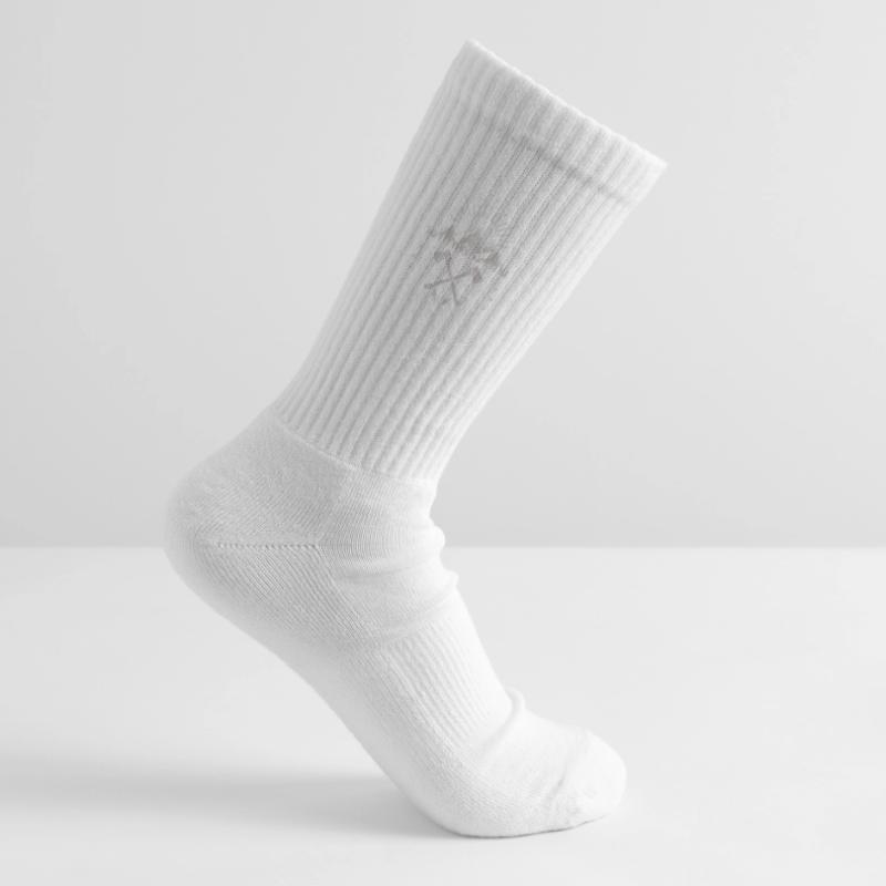 Rugged Mountain Sunrise Axe Emblem Kids Tennis Socks