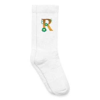 R - Chaussettes de tennis bio enfant - blanc - Droite