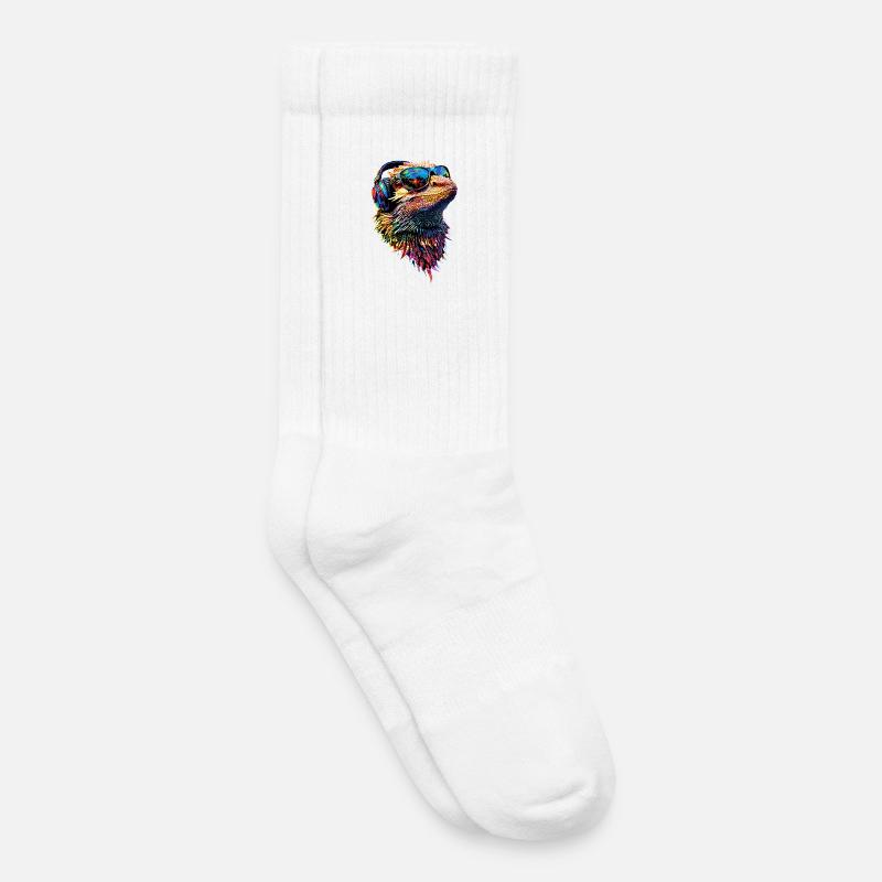Bartagame Echse Bearded Dragon Süße Bartagamen - Kinder Tennissocken - Weiß