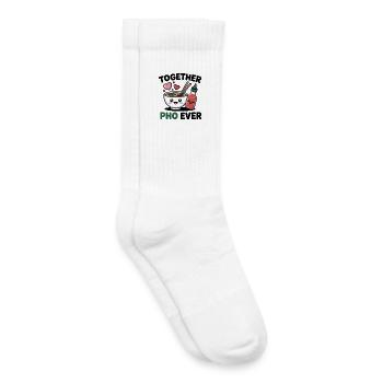 Together Pho Ever Vietnam Voyage Nouilles Soup Pho - Chaussettes de tennis bio enfant - blanc - Droite