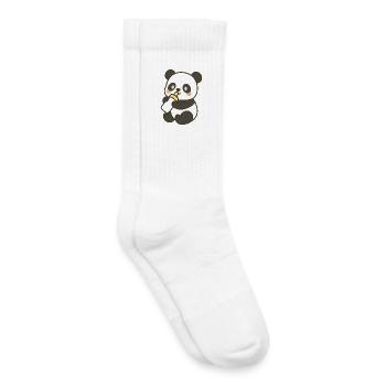 Panda-Schnuffelzeit - Kinder Tennissocken - Weiß - Rechts