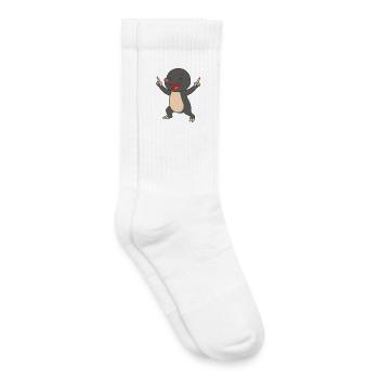 Taupe heureuse - Chaussettes de tennis bio enfant - blanc - Droite