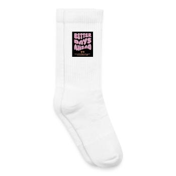 Des jours meilleurs à venir - Chaussettes de tennis bio enfant - blanc - Droite