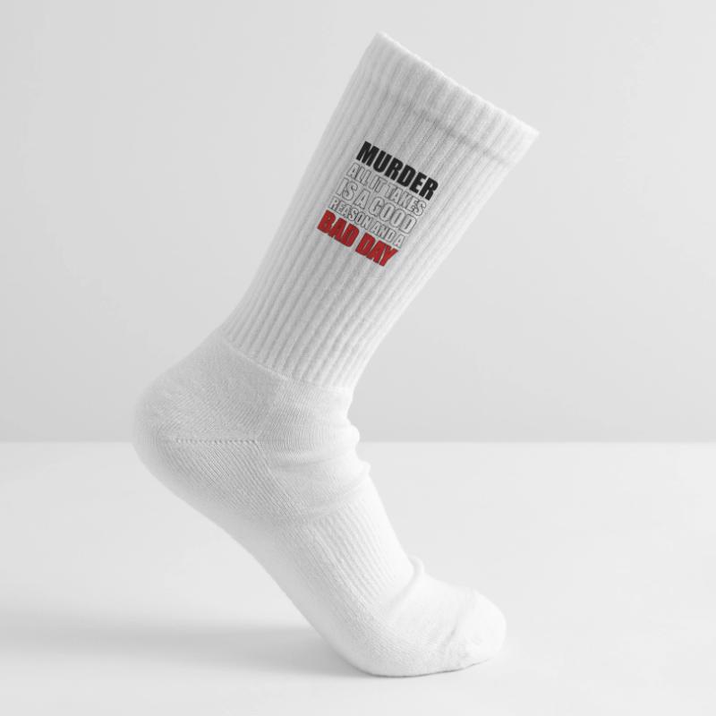 Murder – A Good Reason and a Bad Day Kids Tennis Socks