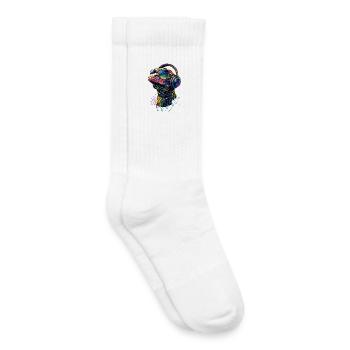 Waran Echse Reptil Komodowaran Bindenwaran Lizard - Kinder Tennissocken - Weiß - Rechts
