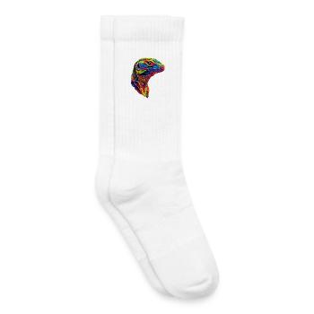 Waran Echse Reptil Komodowaran Bindenwaran Lizard - Kinder Tennissocken - Weiß - Rechts