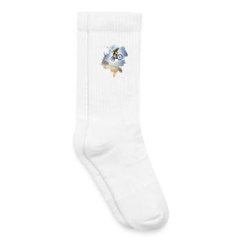 Surfez sur la chute - Chaussettes de tennis bio enfant - blanc - Droite