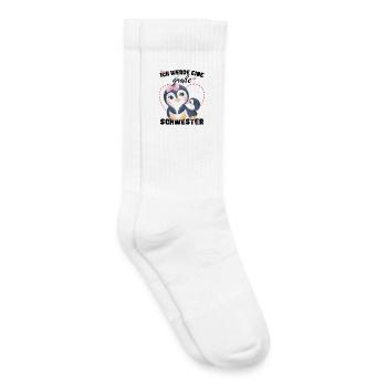 J’annonce la progéniture : je vais être une grande sœur en 2027 - Chaussettes de tennis bio enfant - blanc - Droite