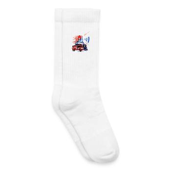 Feuerwehrauto mit Sirene - Kinder Tennissocken - Weiß - Rechts