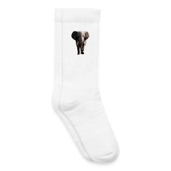 Trompe d’éléphant Afrique Safari Wilderness Éléphant - Chaussettes de tennis bio enfant - blanc - Droite