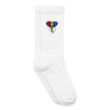 Trompe d’éléphant Afrique Safari Wilderness Éléphant - Chaussettes de tennis bio enfant - blanc - Droite