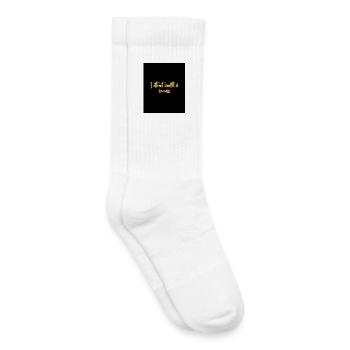 Prosperity and success motif in neon style - Kids Tennis Socks - white - Right