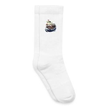 Sushi Pirate Boat Adventure - Chaussettes de tennis bio enfant - blanc - Droite
