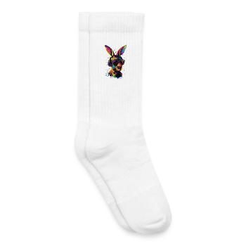 Kangourou Australie Outback Kangourous mignons sauvages - Chaussettes de tennis bio enfant - blanc - Droite