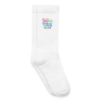 Proverbe du week-end entre frères et sœurs - Chaussettes de tennis bio enfant - blanc - Droite