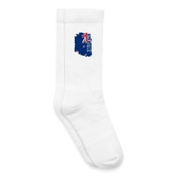 Drapeau néo-zélandais, grunge vintage - Chaussettes de tennis bio enfant - blanc - Droite