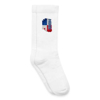 Drapeau panaméen, j’adore le Panama - Chaussettes de tennis bio enfant - blanc - Droite