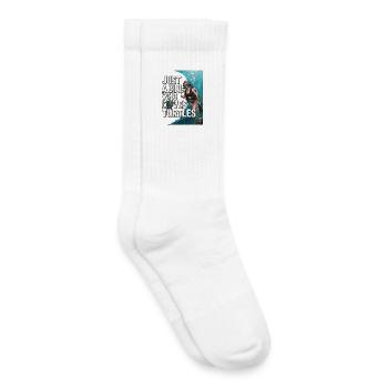 Just a girl who loves turtles - Kinder Tennissocken - Weiß - Rechts