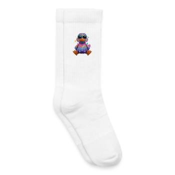 Canard en caoutchouc Étang à canards Canard coloré - Chaussettes de tennis bio enfant - blanc - Droite