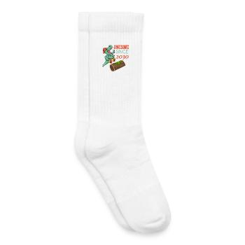 Dino Skater Birthday 2030 - Kids Tennis Socks - white - Right