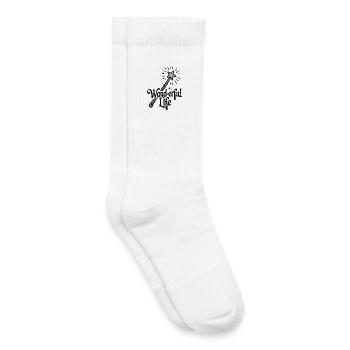 La vie de baguette - Chaussettes de tennis bio enfant - blanc - Droite