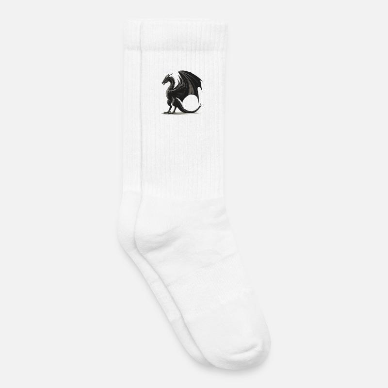 Drachen Drache - Kinder Tennissocken - Weiß