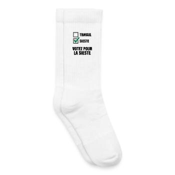 Stimmen Sie für das Humor Office Nap ab - Kinder Tennissocken - Weiß - Rechts