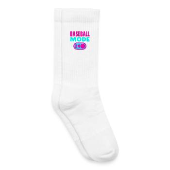 Baseball Mode ON – Für Spieler & echte Fans - Kinder Tennissocken - Weiß - Rechts