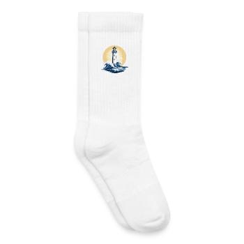 Lighthouse at sunrise - Kids Tennis Socks - white - Right