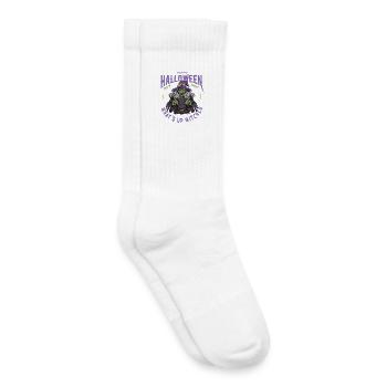 Scary Witches Halloween Motif - Kids Tennis Socks - white - Right