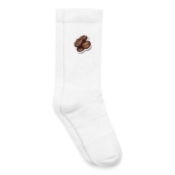 Kaffee - Kinder Tennissocken - Weiß - Rechts