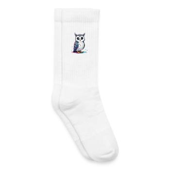 Niedliche Manga Eulenkunst für Kinder - Kinder Tennissocken - Weiß - Rechts