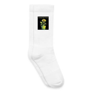 Futuristische Pflanze mit Monster-Augen - Kinder Tennissocken - Weiß - Rechts