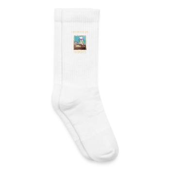 Licorne Fermé Fucupcakes Drôle - Chaussettes de tennis bio enfant - blanc - Droite