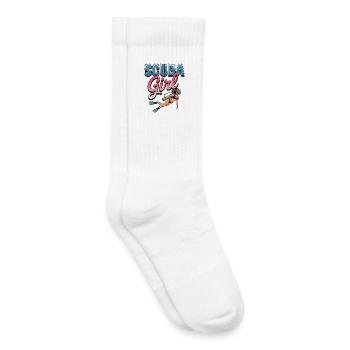 Scuba Girl Diving Design - Kids Tennis Socks - white - Right