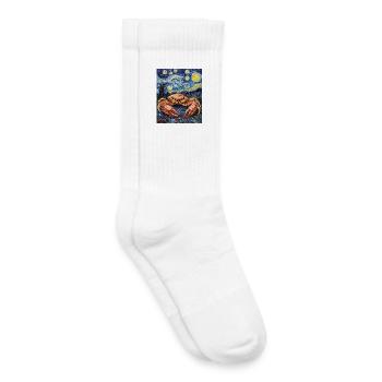 Krabbe Van Gogh Style Starry  - Kinder Tennissocken - Weiß - Rechts
