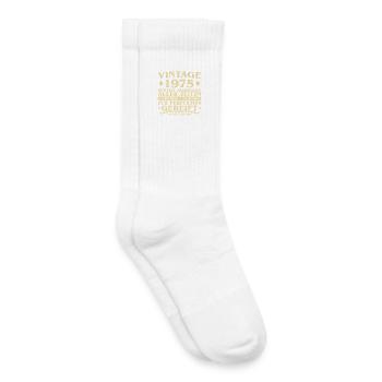 Vintage 1975 Jahrgang geboren 50 Jahre - Kinder Tennissocken - Weiß - Rechts