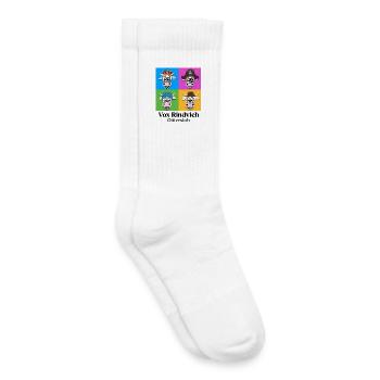 Kuhquartett-VR mit Text - Kinder Tennissocken - Weiß - Rechts