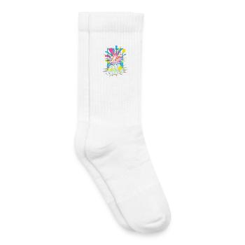 Pop Pixels Pop Culture Rétro Jeu vidéo - Chaussettes de tennis bio enfant - blanc - Droite