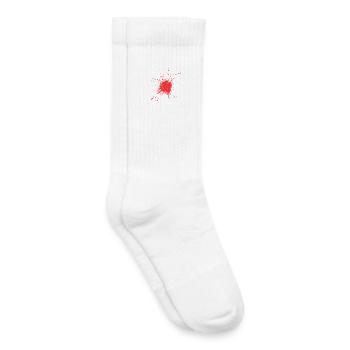 Impression abstraite d’éclaboussures de sang - Chaussettes de tennis bio enfant - blanc - Droite