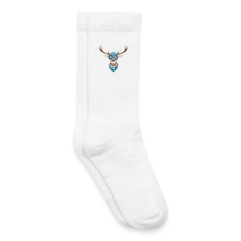 Alpen Hirsch Servus Hirschgeweih Tracht Oktober - Kinder Tennissocken - Weiß - Rechts