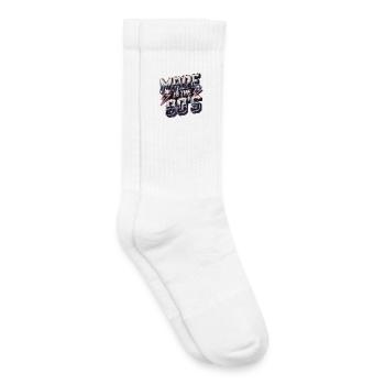 Hergestellt In Den 80er Jahren Retro Blitz - Kinder Tennissocken - Weiß - Rechts