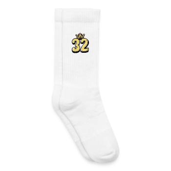 32 Nombre Couronne - Chaussettes de tennis bio enfant - blanc - Droite