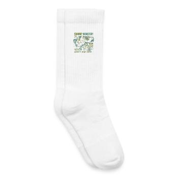 Swamp Monster Movie Poster Vintage Halloween - Kids Tennis Socks - white - Right
