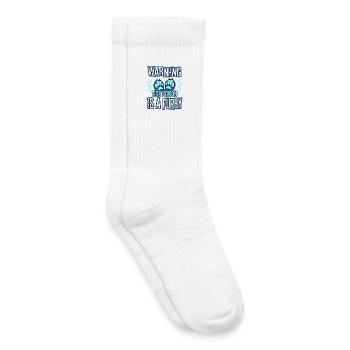Warning This Person Is A Furry - Kinder Tennissocken - Weiß - Rechts