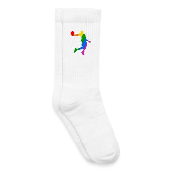 Rainbow Basketballer - Kinder Tennissocken - Weiß - Rechts